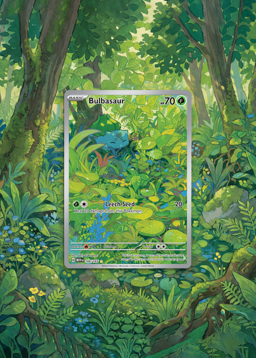 151 | Bulbasaur | Digital Download | 5x7" Extended Art Print