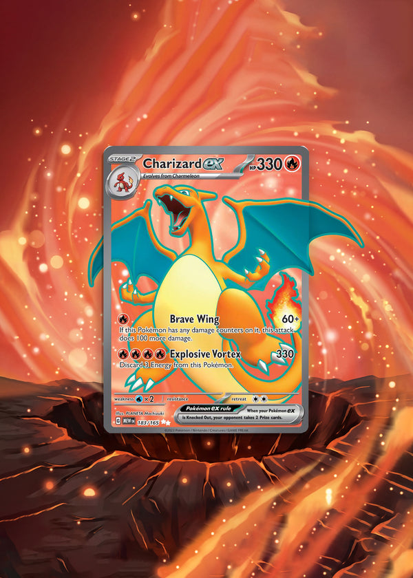 151 | Charizard EX Ultra Rare | Digital Download | 5x7" Extended Art Print