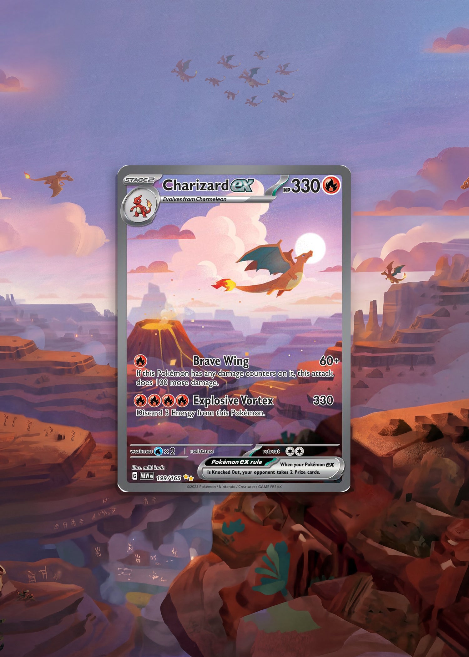 151 | Charizard EX SIR | Digital Download | 5x7" Extended Art Print