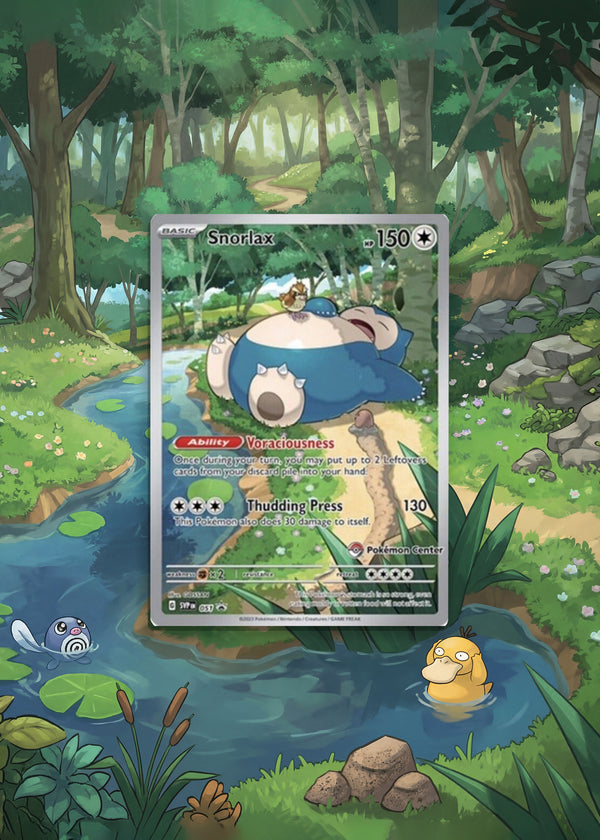 Scarlet & Violet Base Set | Snorlax Promo | Digital Download | 5x7" Extended Art Print