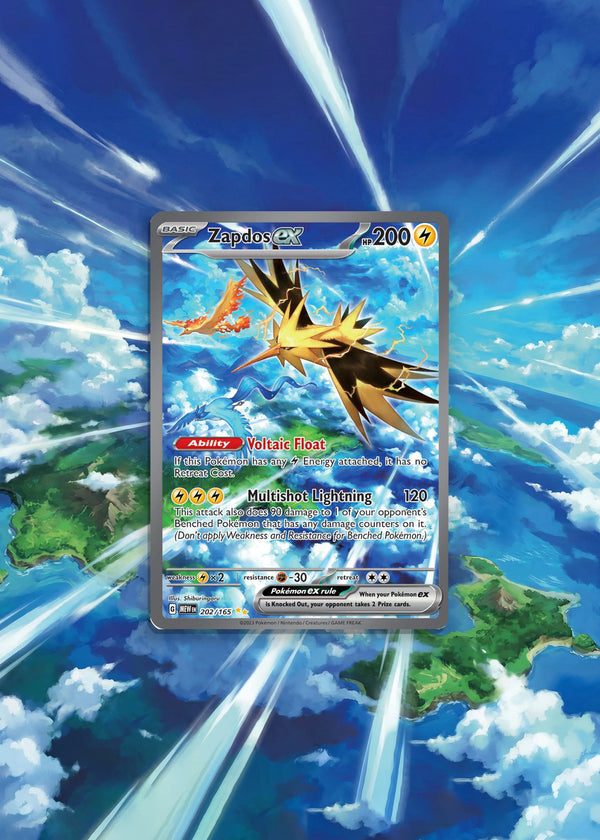 151 | Zapdos EX SIR | Digital Download | 5x7" Extended Art Print