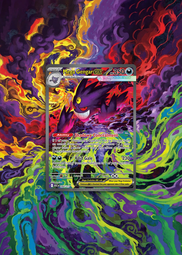 Ascended Heroes | Mega Gengar EX SIR | Digital Download | 5x7" Extended Art Print