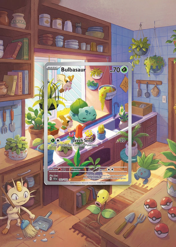 Stellar Crown | Bulbasaur | Digital Download | 5x7" Extended Art Print